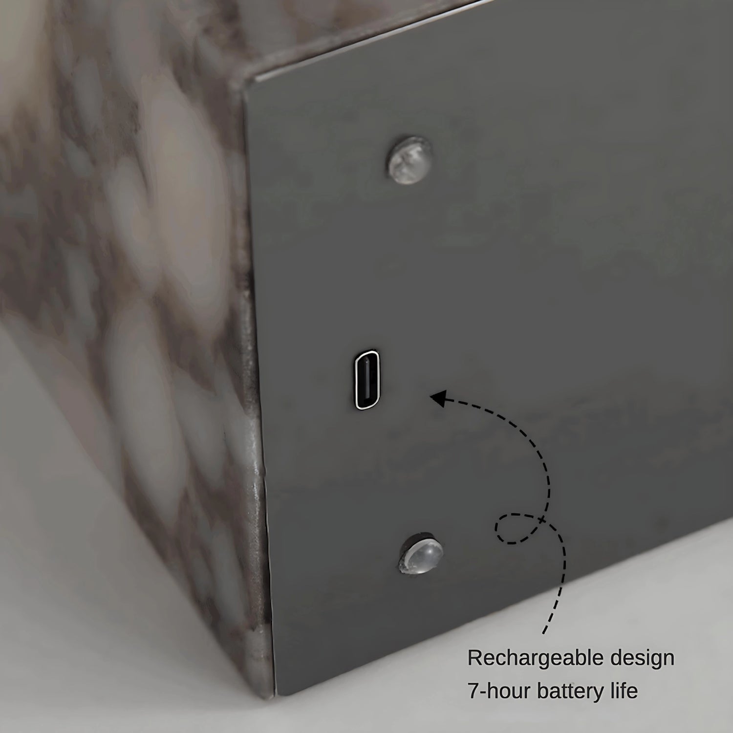 Luxury Marble Side Table Lamp Rechargeable Cube Table Light