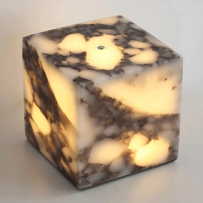 Luxury Marble Side Table Lamp Rechargeable Cube Table Light