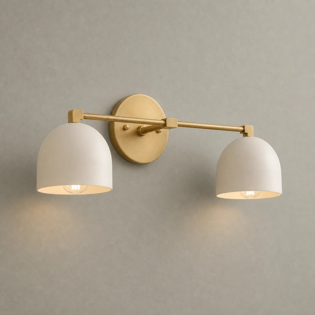 Mid Century Modern Brass Vanity Light Bathroom Wall Sconce