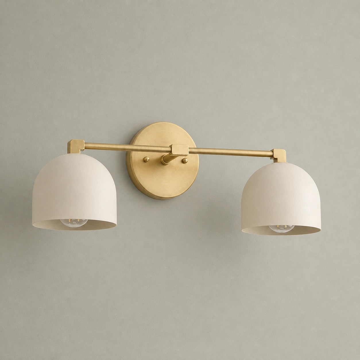Simple Brass Vanity Wall Light Mid Century Modern Bathroom Sconce