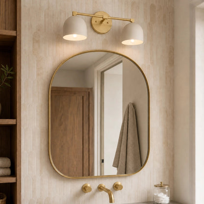 Simple Brass Vanity Wall Light Mid Century Modern Bathroom Sconce