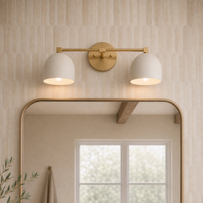 Mid Century Modern Brass Vanity Light Bathroom Wall Sconce