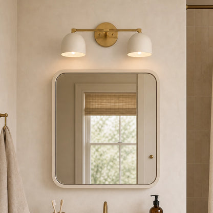 Mid Century Modern Brass Vanity Light Bathroom Wall Sconce