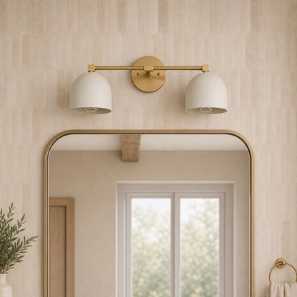 Mid Century Modern Brass Vanity Light Bathroom Wall Sconce