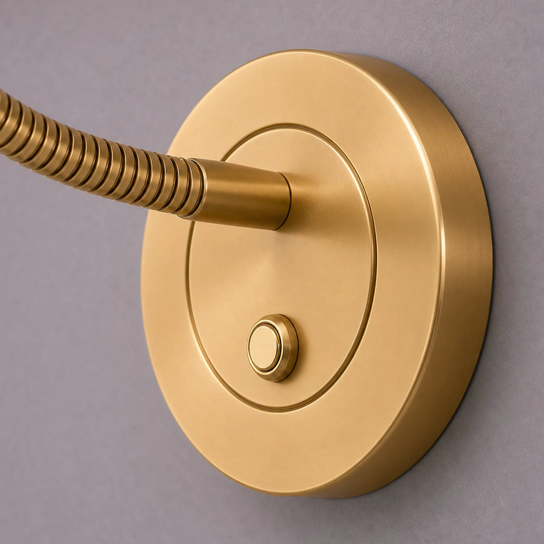 Gold Wall Reading Light Flexible Gooseneck Sconce for Bed