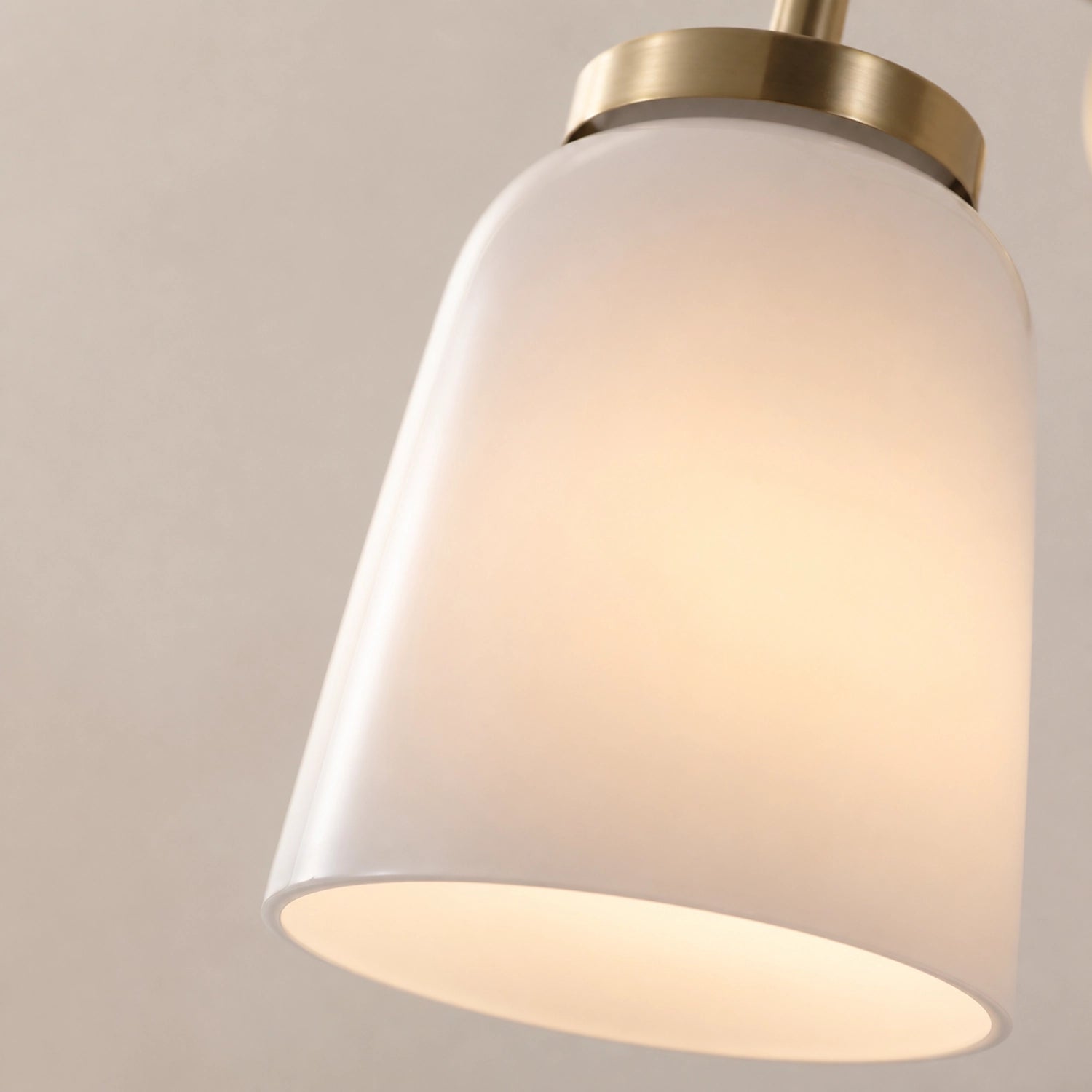 Modern Gold 3-Light Vanity Light Bathroom Glass Wall Sconce
