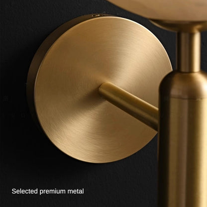 Modern Bud-Shaped Marble and Metal Wall Sconce