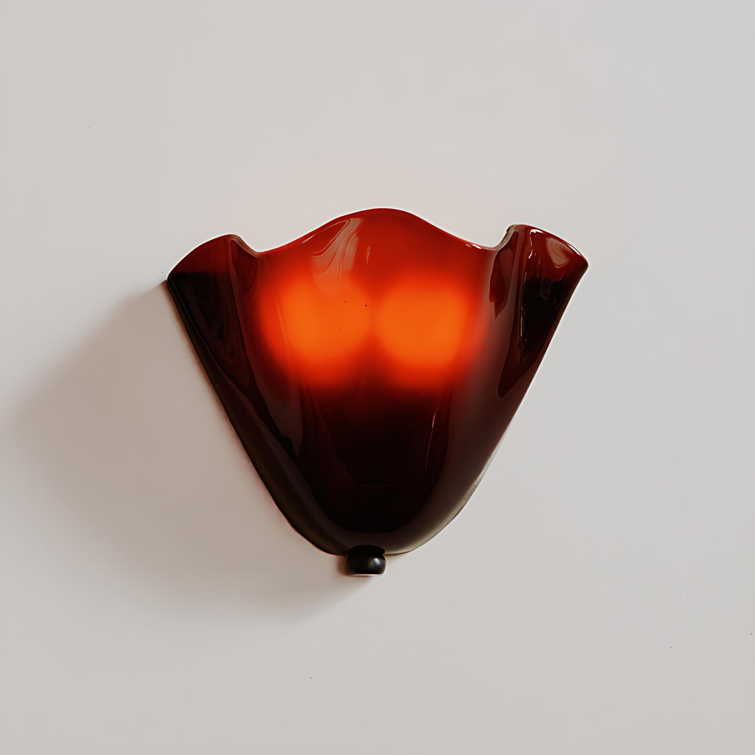 Modern Hand-Blown Wavy Glass Wall Sconce Mid Century Wall Light
