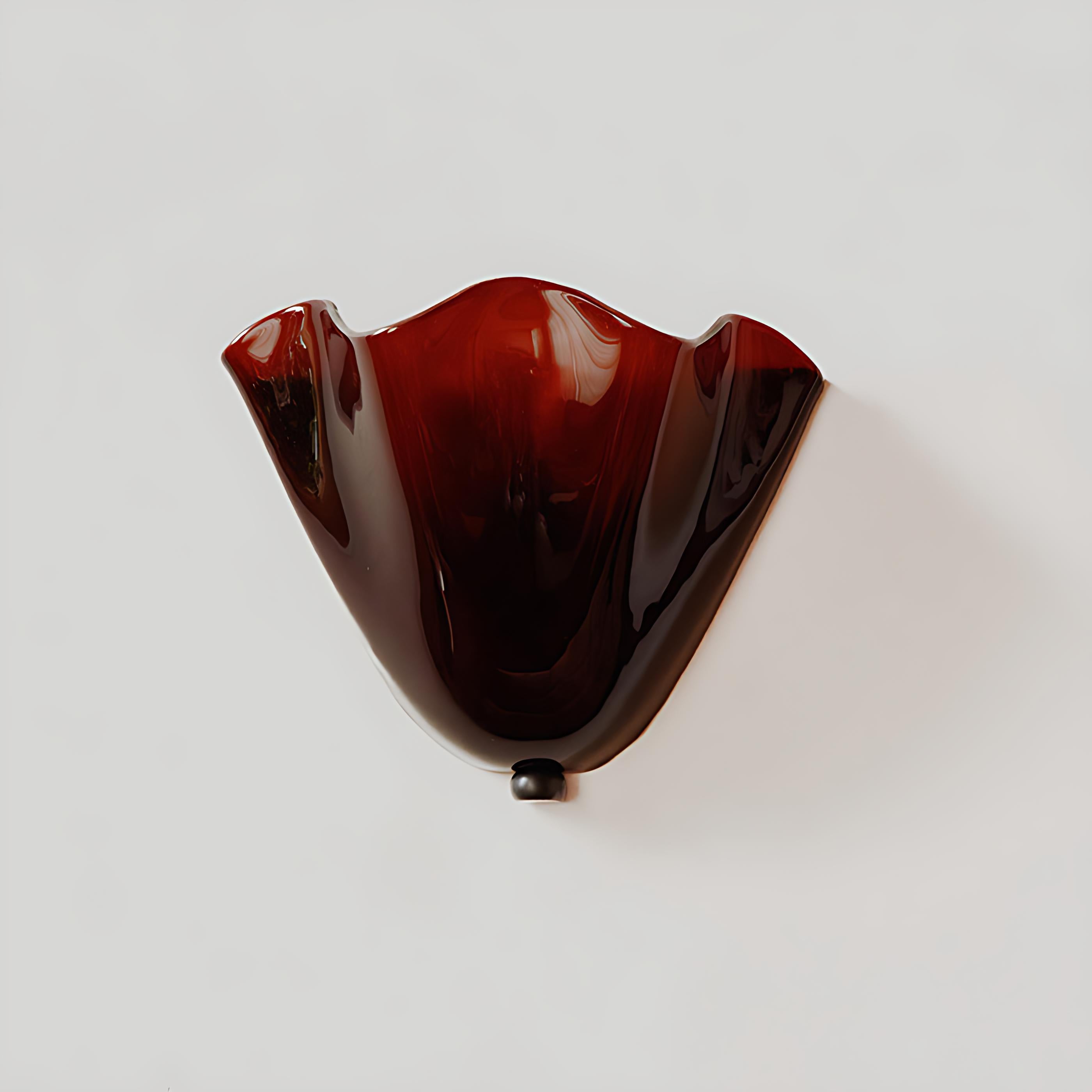 Modern Hand-Blown Wavy Glass Wall Sconce Mid Century Wall Light