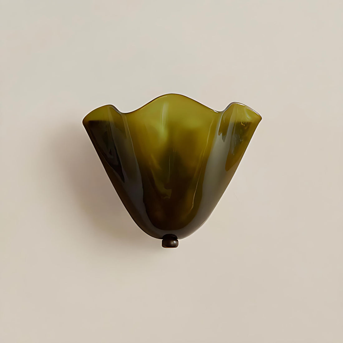 Modern Hand-Blown Wavy Glass Wall Sconce Mid Century Wall Light