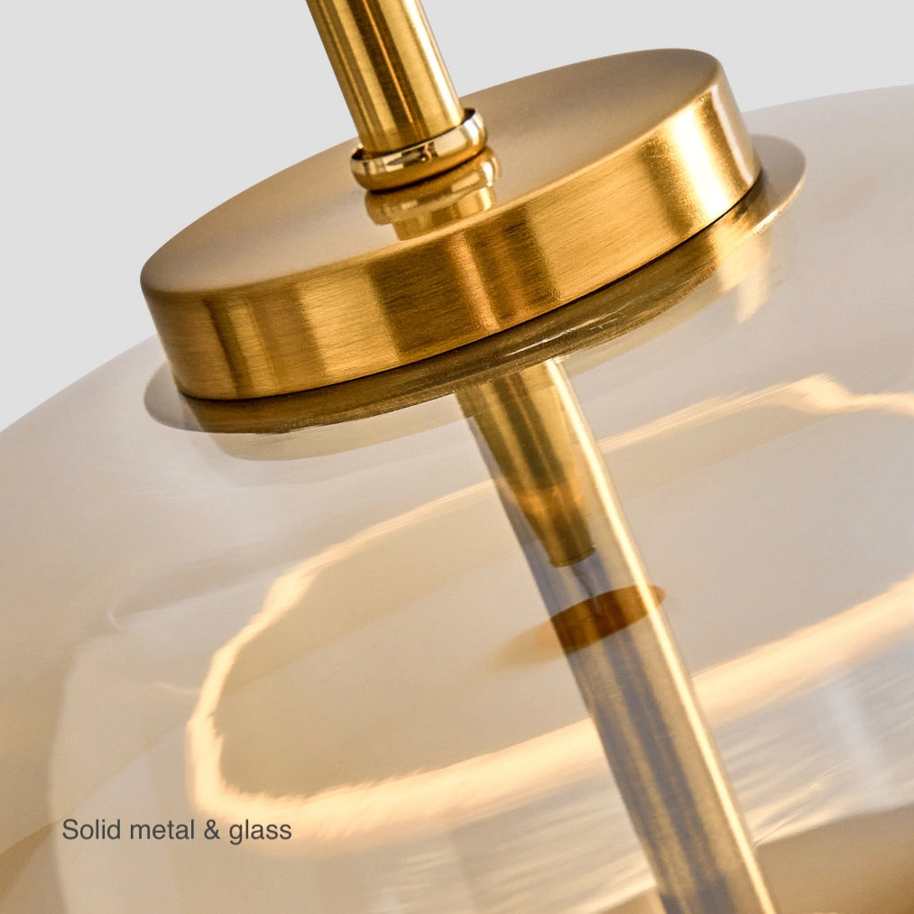 Modern Round Blown Glass Pendant Light Simple Hanging Lamp