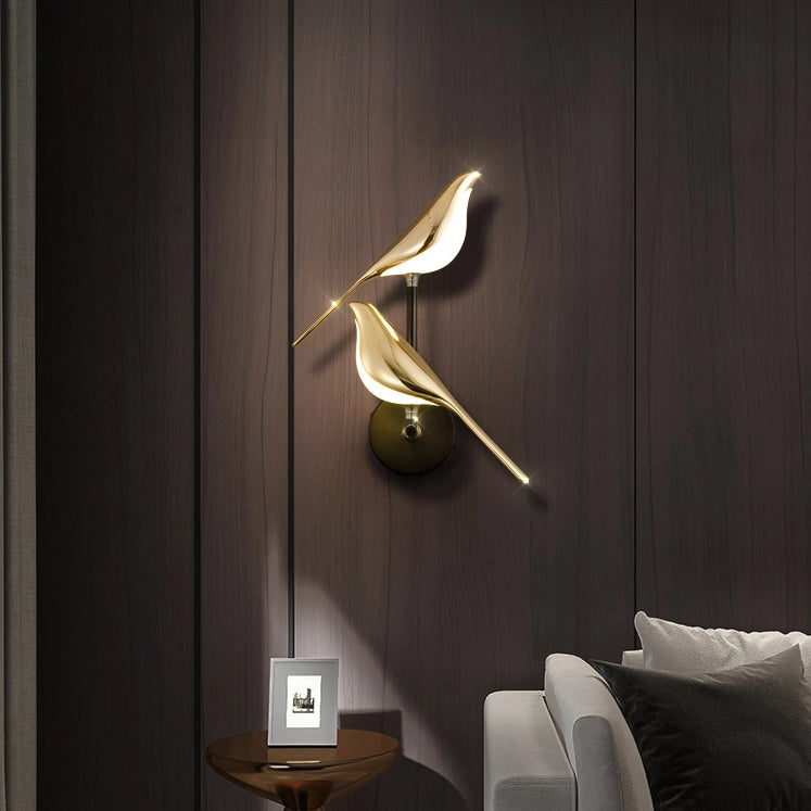 Modern Stunning Birds Wall Sconce Metal Wall Mounted Light