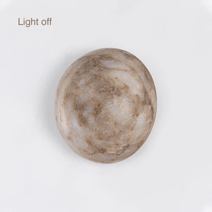 Natural Marble Wall Light Luxury Rounded Wall Sconce