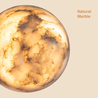 Natural Marble Wall Light Luxury Rounded Wall Sconce