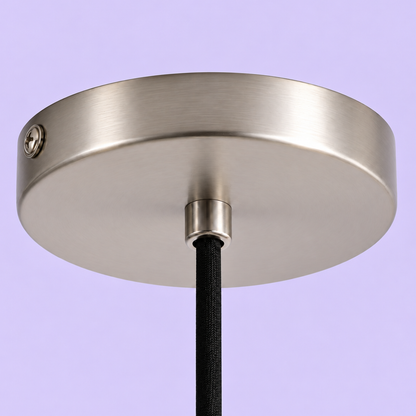 Natural Shell Mosaic Pendant Light with Travertine Sphere