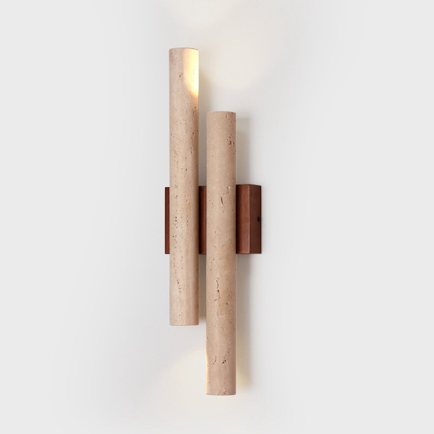 Natural Travertine Wall Light Vintage Cylindrical Sconce