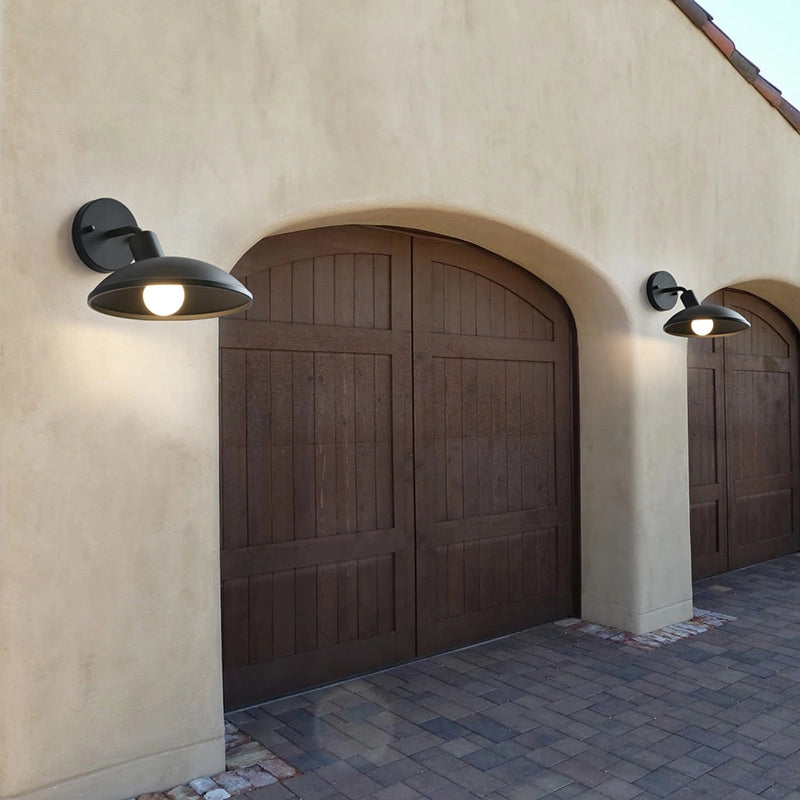 Outdoor Waterproof Wall Light Simple Round Metal Sconce