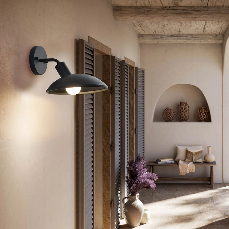 Outdoor Waterproof Wall Light Simple Round Metal Sconce