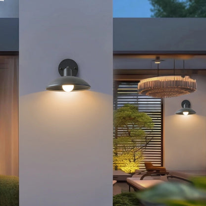 Outdoor Waterproof Wall Light Simple Round Metal Sconce