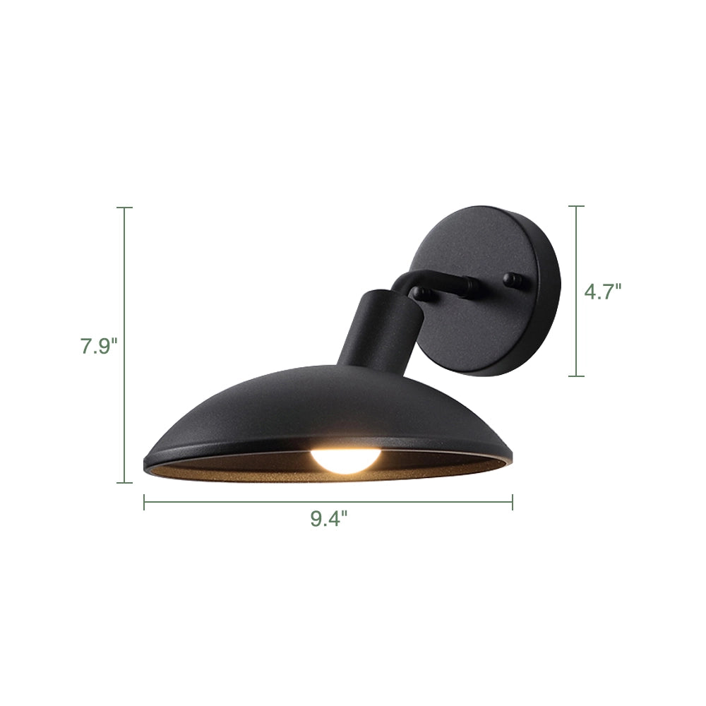 Outdoor Waterproof Wall Light Simple Round Metal Sconce