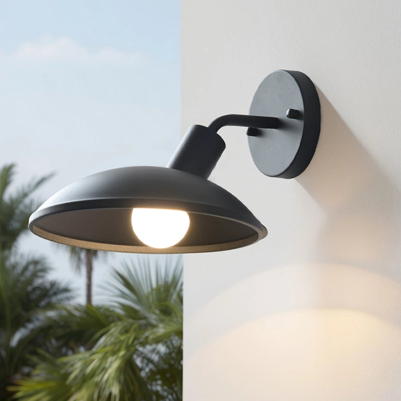 Outdoor Waterproof Wall Light Simple Round Metal Sconce