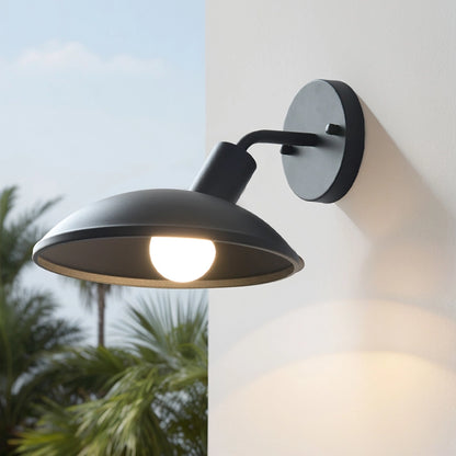 Outdoor Waterproof Wall Light Simple Round Metal Sconce