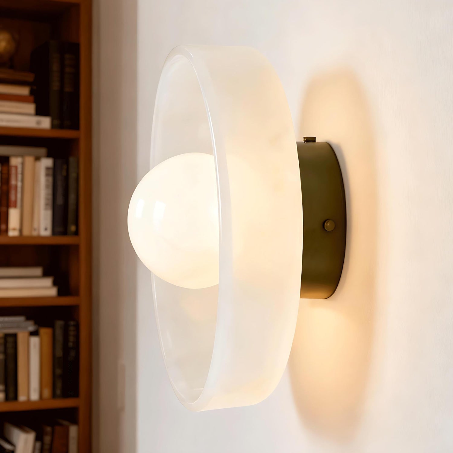 Round Glass Flush Mount Ceiling Light Mid Century Modern Lamp