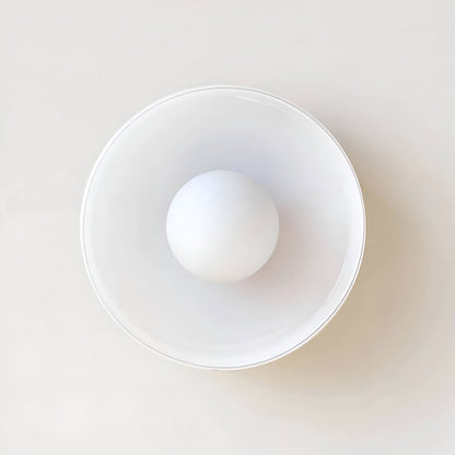 Round Glass Flush Mount Ceiling Light Mid Century Modern Lamp