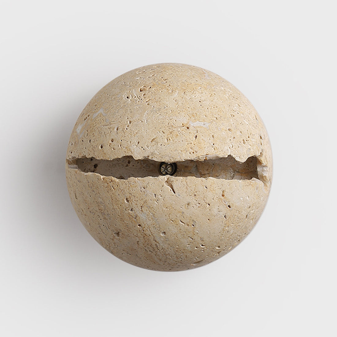 Round Travertine Wall Mounted Light for Bedroom Living Room