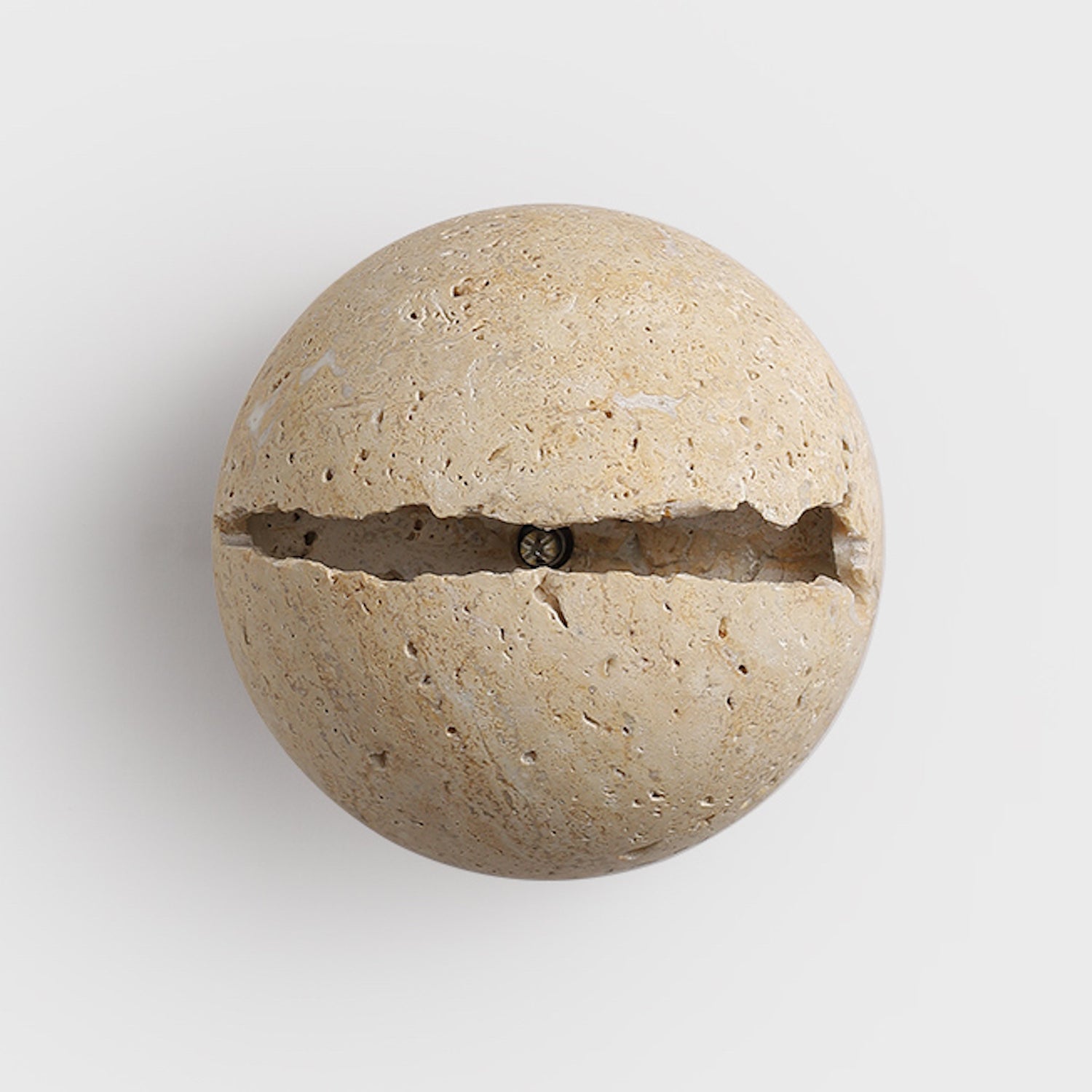 Round Travertine Wall Mounted Light for Bedroom Living Room