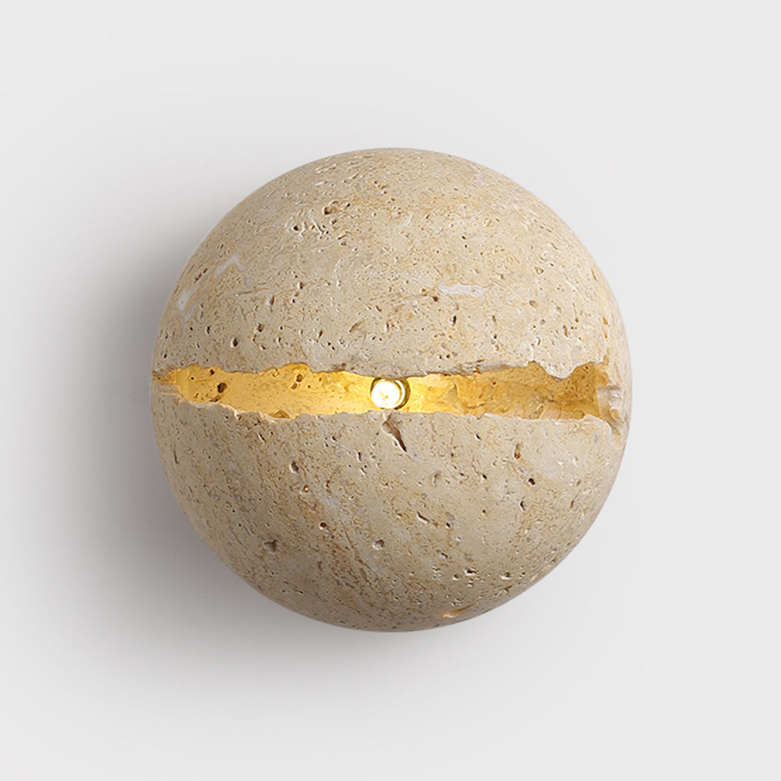 Round Travertine Wall Mounted Light for Bedroom Living Room