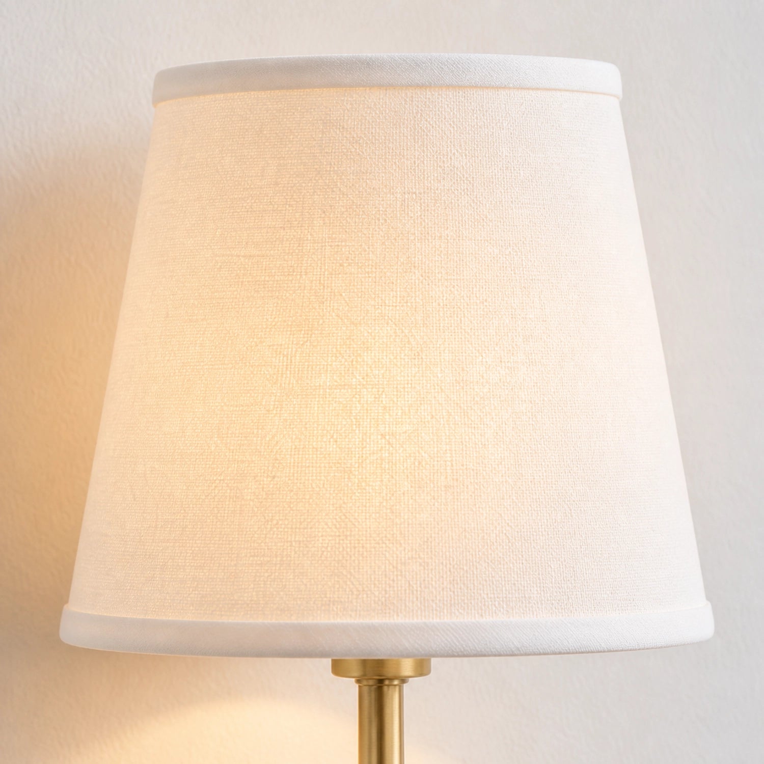 Solid Brass Wall Light Designer Fabric Shade Sconce