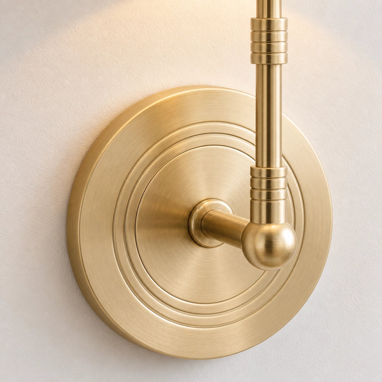Solid Brass Wall Light Designer Fabric Shade Sconce