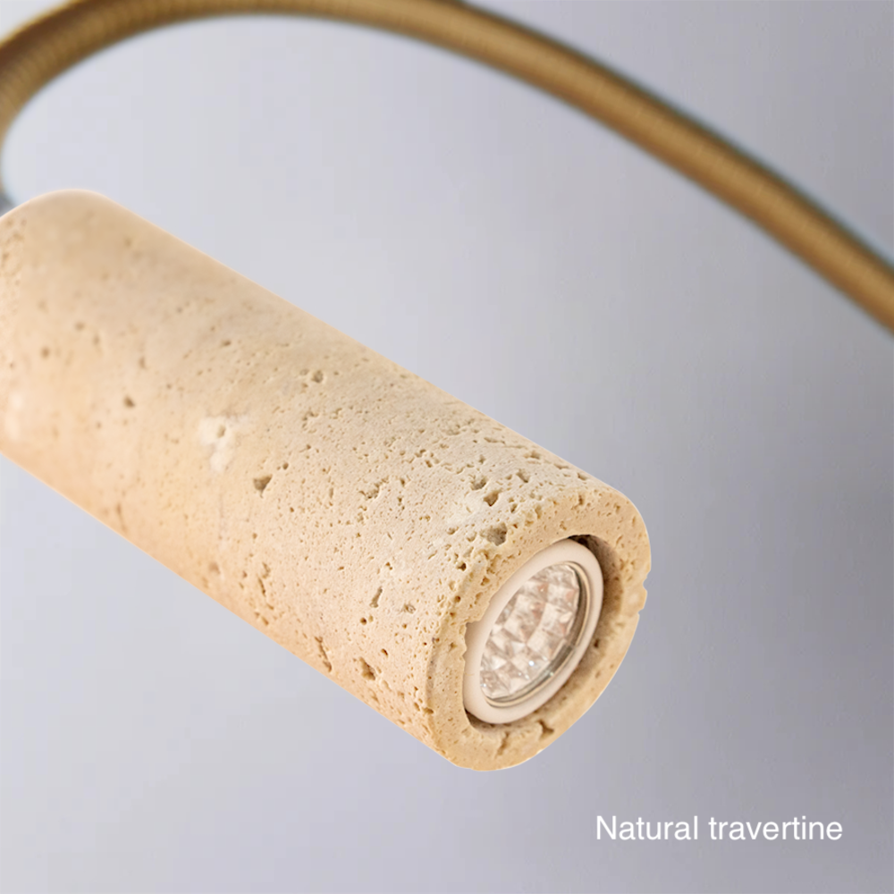 Travertine Flexible Wall Mounted Reading Light for Bedroom