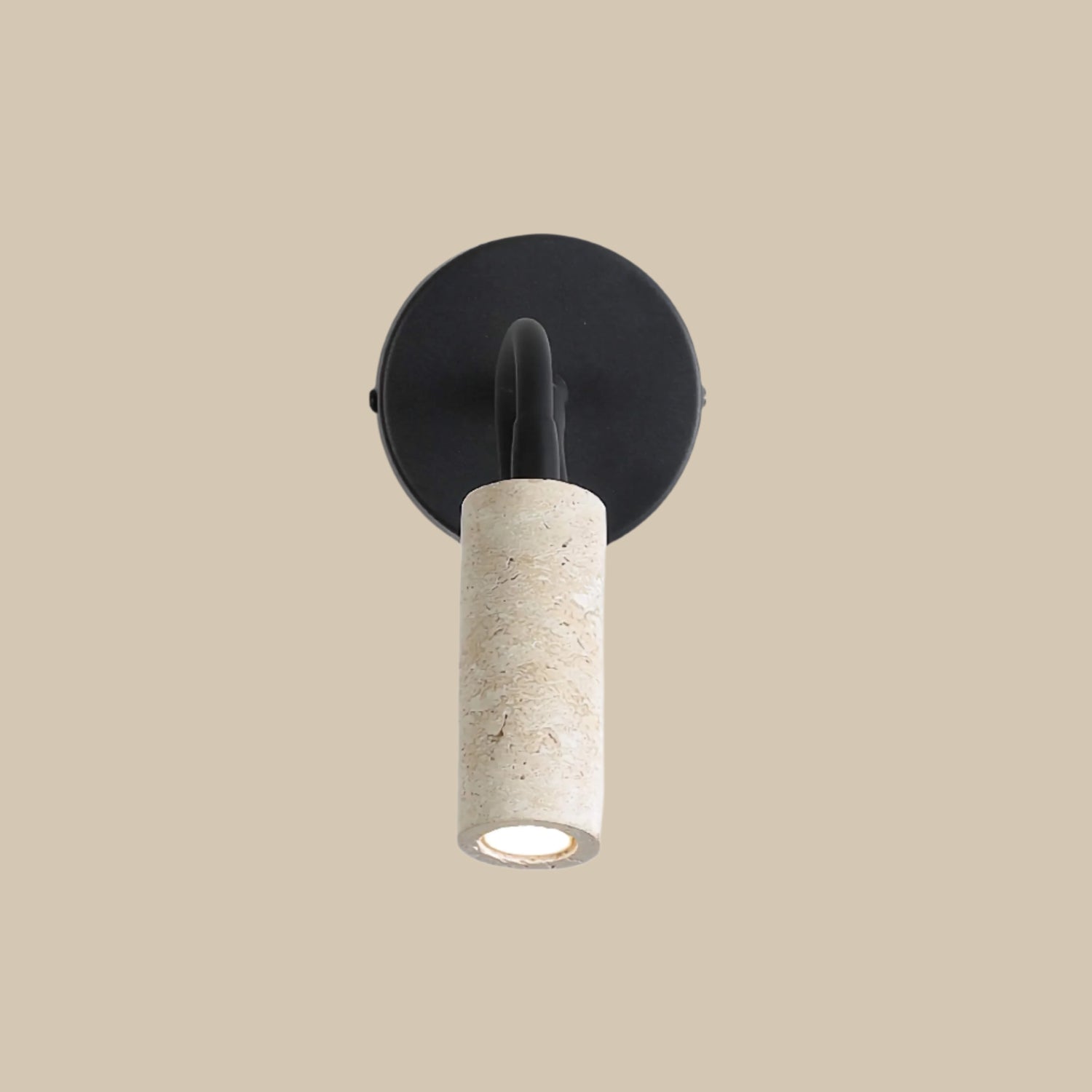 Travertine Wall Mounted Reading Lamp Flexible Bedside Light