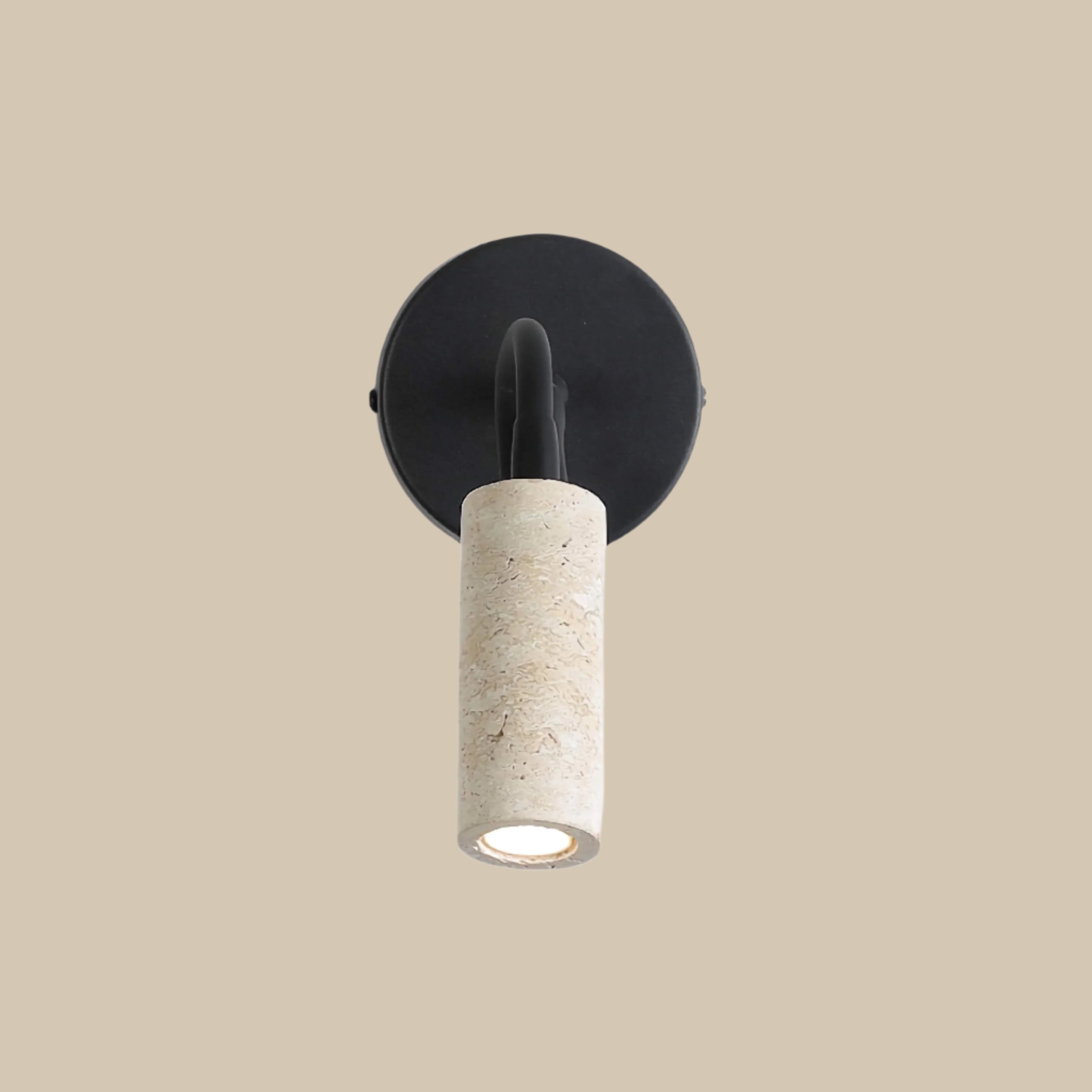 Travertine Wall Mounted Reading Lamp Flexible Bedside Light
