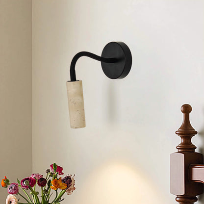 Travertine Wall Mounted Reading Lamp Flexible Bedside Light