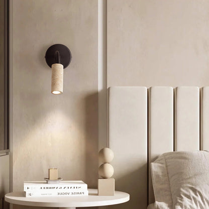 Travertine Wall Mounted Reading Lamp Flexible Bedside Light