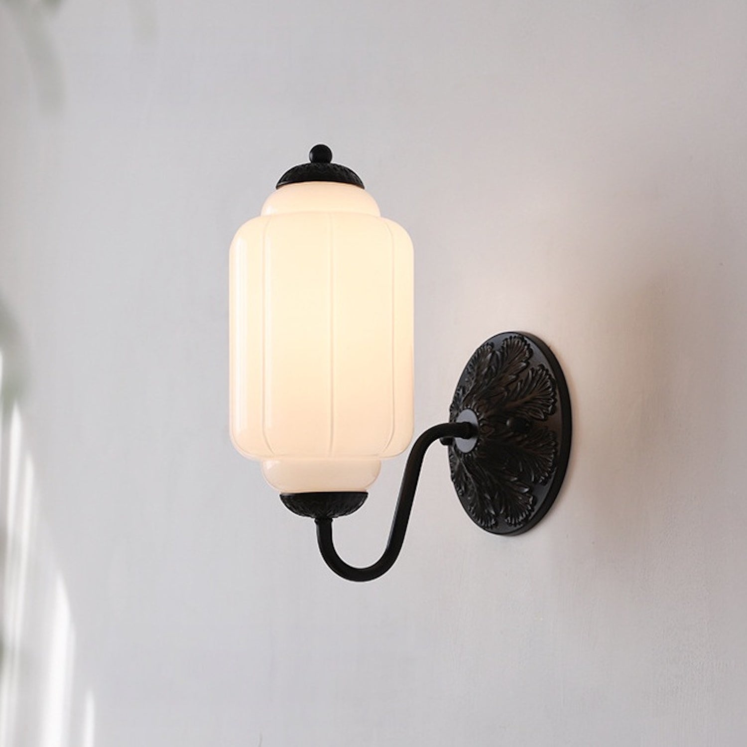 Classic Milk Glass Wall Light Eloise Vintage Wall Sconce