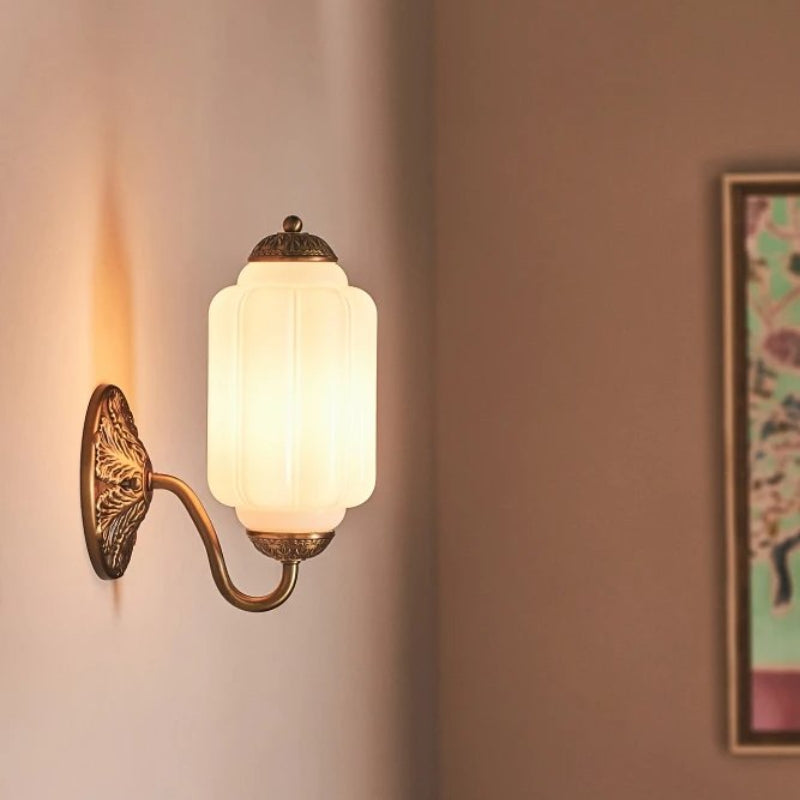 Classic Milk Glass Wall Light Eloise Vintage Wall Sconce