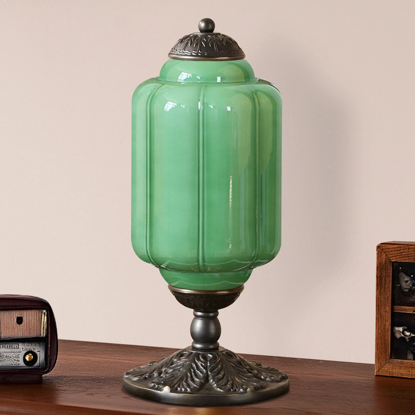 Vintage Eloise Glass Table Lamp Antique Accent Table Lamp