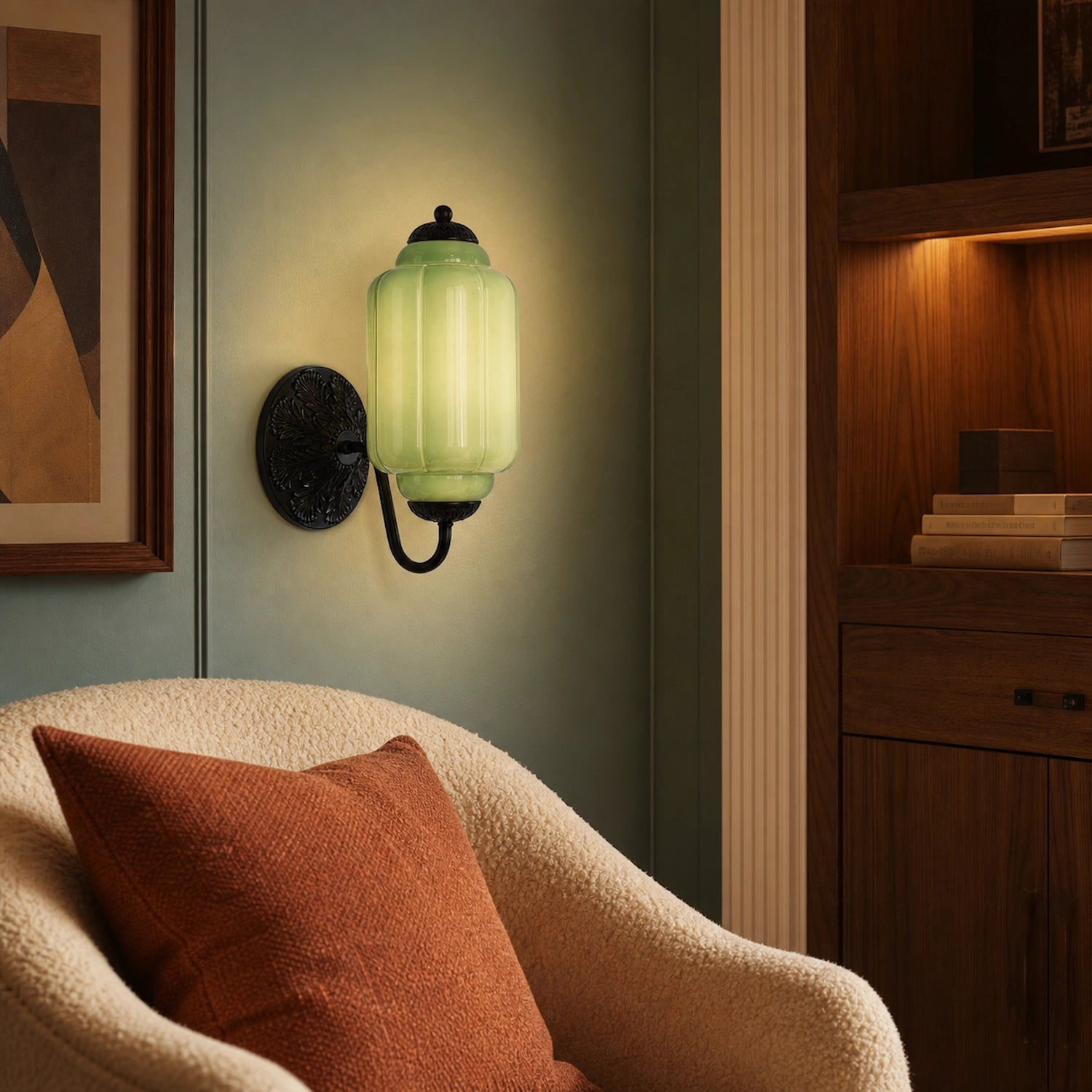 Vintage Eloise Glass Wall Sconce Antique Wall Light