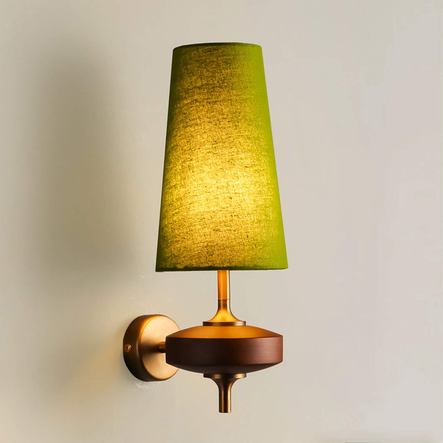 Vintage Fabric Wall Mounted Light Classic Wood Wall Lamp