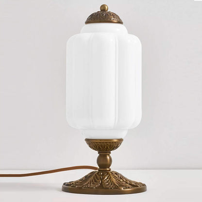 Vintage Milk Glass Table Lamp Eloise Bedside Lamp