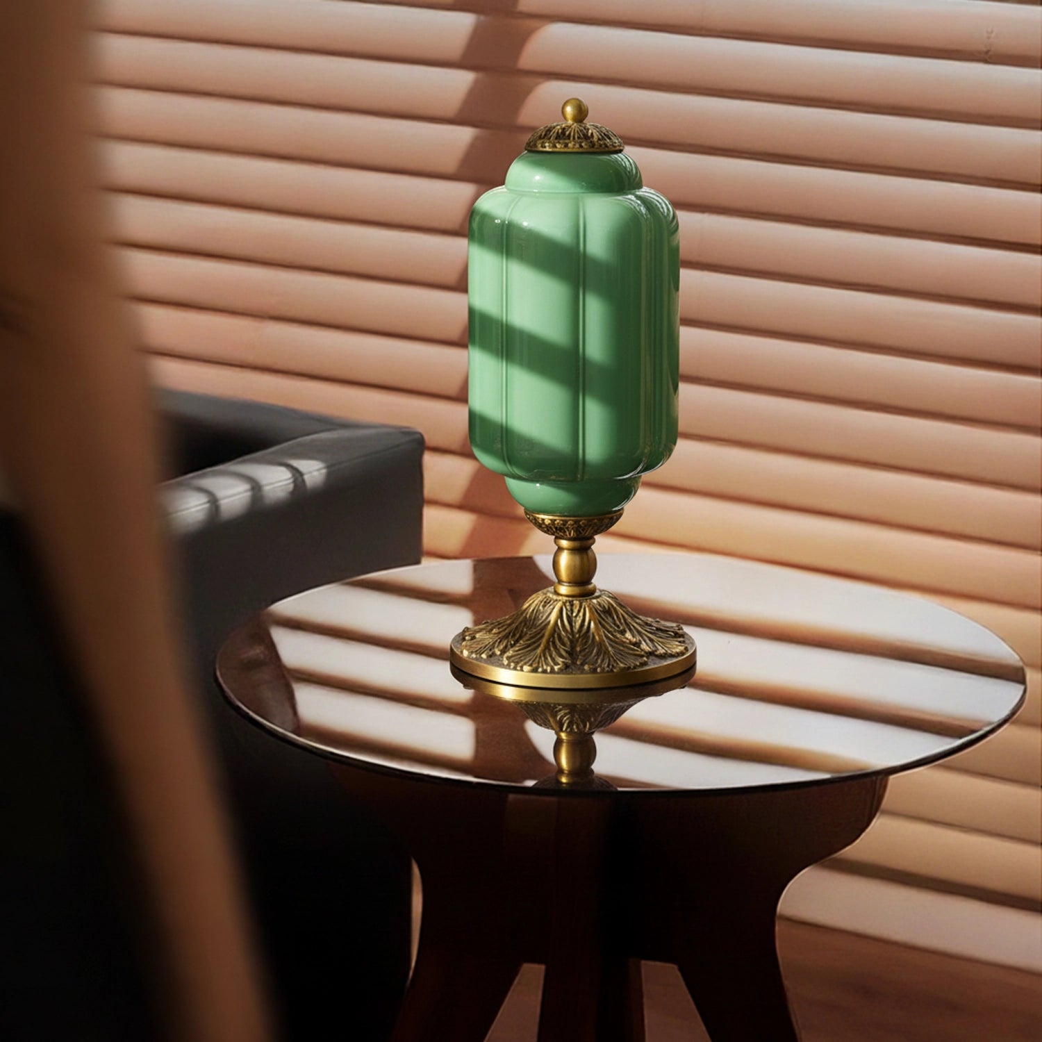 Vintage Milk Glass Table Lamp Eloise Bedside Lamp