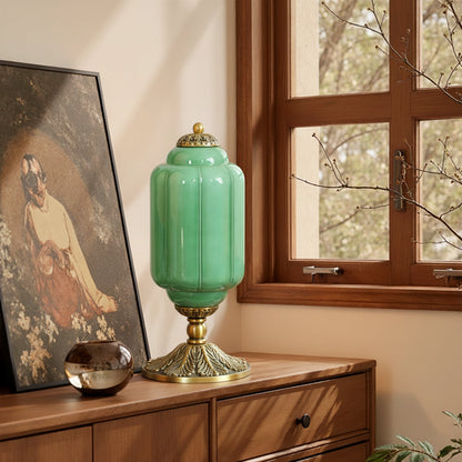 Vintage Milk Glass Table Lamp Eloise Bedside Lamp