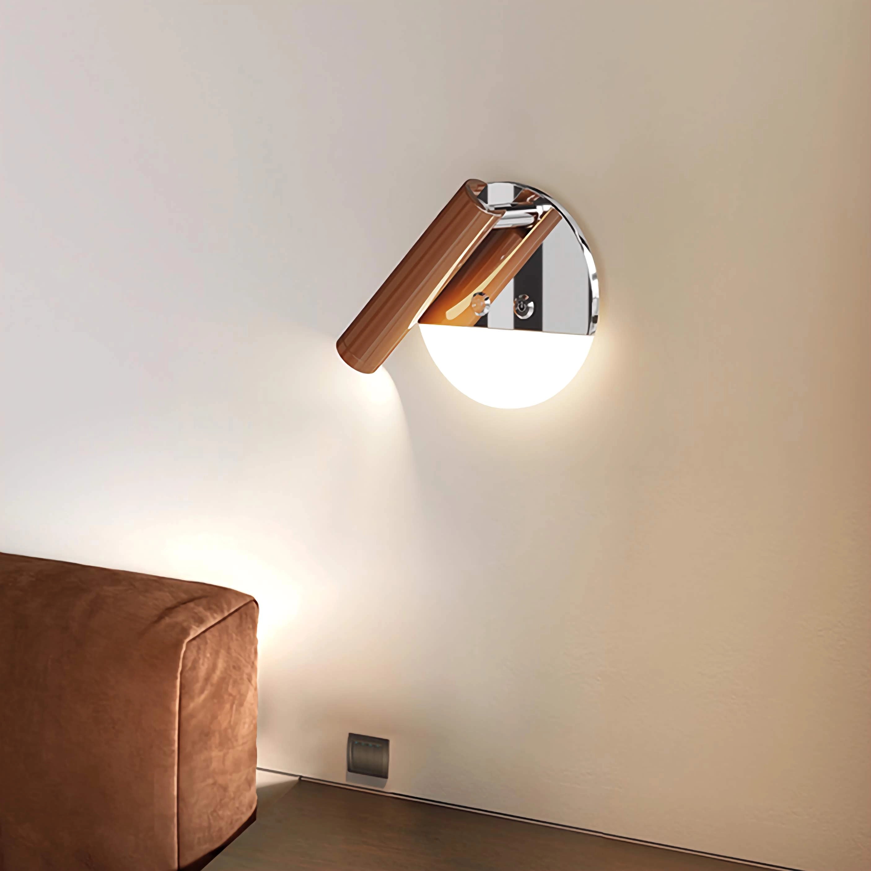 Wall Mounted Bedside Lamp Metal Adjustable Reading Light