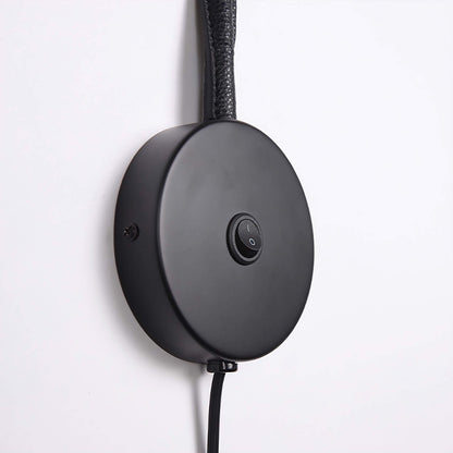 Wall-Mounted Leather Reading Light Flexible Lamp for Bedroom