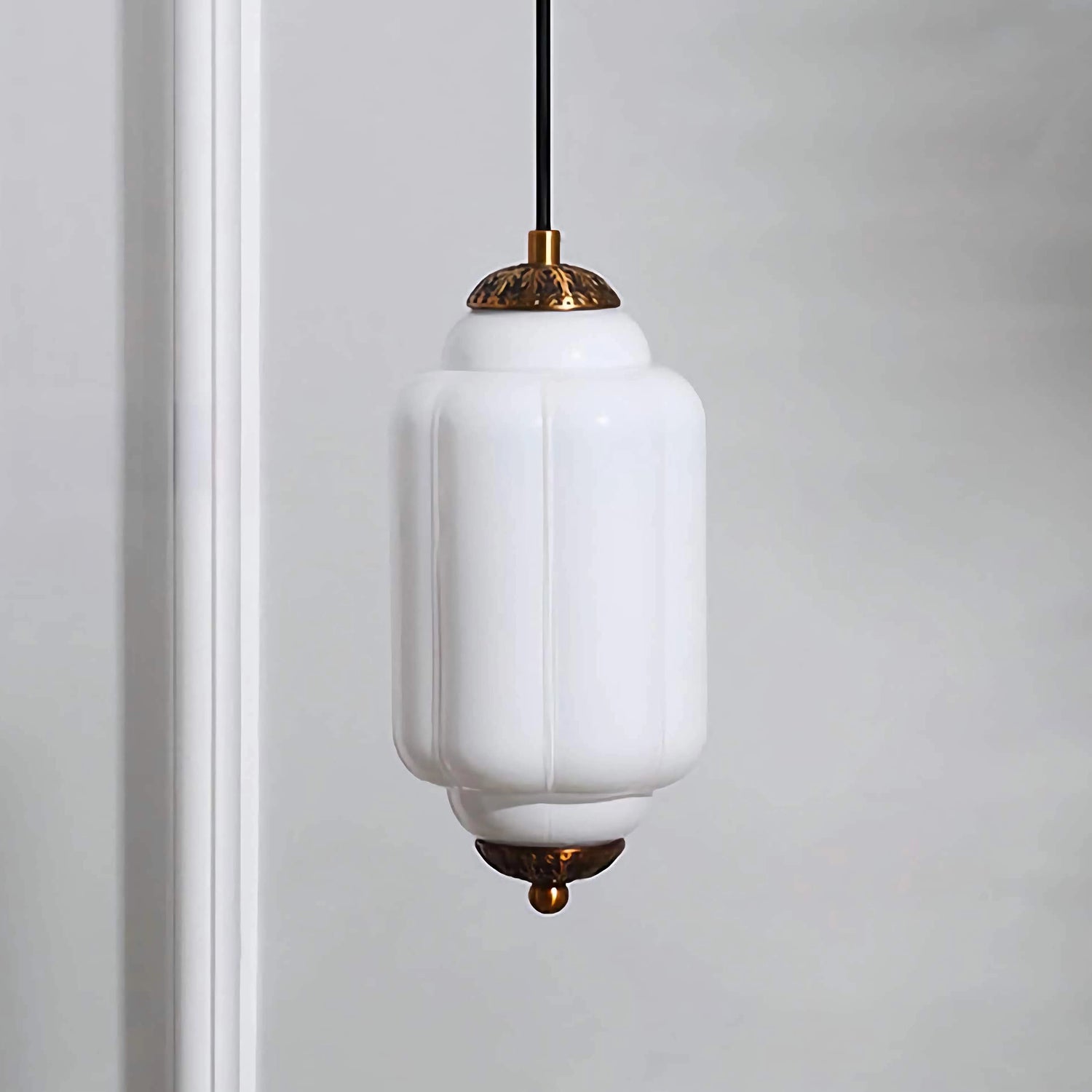 Antique Eloise Glass Pendant Light Vintage Hanging Lamp